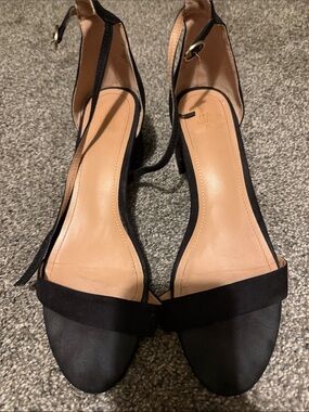 H&M Black Open-Toe Ankle-Strap Heels